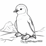 Antarctica Habitat: Baby Penguin Coloring Pages 3
