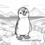 Antarctica Habitat: Baby Penguin Coloring Pages 4