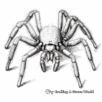 Antique-Style Tarantula Engraving Coloring Pages 1