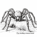 Antique-Style Tarantula Engraving Coloring Pages 4