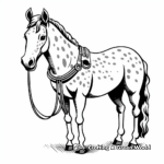 Appaloosa Horse and Cowboy: Western Scene Coloring Pages 2