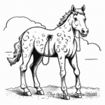 Appaloosa Horse and Cowboy: Western Scene Coloring Pages 3