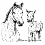 Appaloosa Horse Family Coloring Pages: Male, Female, and Foal 3