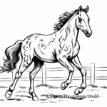 Appaloosa Horse Racing Action Coloring Pages 4