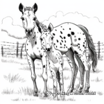 Appaloosa Horses in Nature Coloring Pages 1