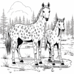 Appaloosa Horses in Nature Coloring Pages 2