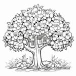 Apple Tree Coloring Pages: From Blossom to Fruit 1