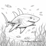 Aquarium Delight: Shark Coloring Pages 1
