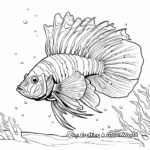 Aquarium Life: Lionfish Coloring Pages 1