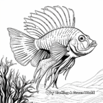 Aquarium Life: Lionfish Coloring Pages 4