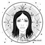 Aquarius Constellation and Star Map Coloring Pages 3