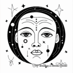 Aquarius Constellation and Star Map Coloring Pages 4