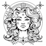 Aquarius Goddess Coloring Pages for Adults 1