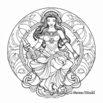 Aquarius Goddess Coloring Pages for Adults 3