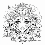 Aquarius Mixed with Nature Coloring Pages 2