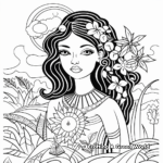 Aquarius Mixed with Nature Coloring Pages 4