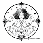 Aquarius with Birthstone Garnet Coloring Pages 2