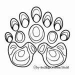 Aquatic Animal Paw Print Coloring Pages 1