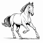 Arabian Horse in Action Coloring Pages 2
