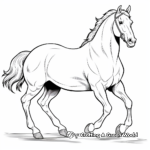 Arabian Horse in Action Coloring Pages 4