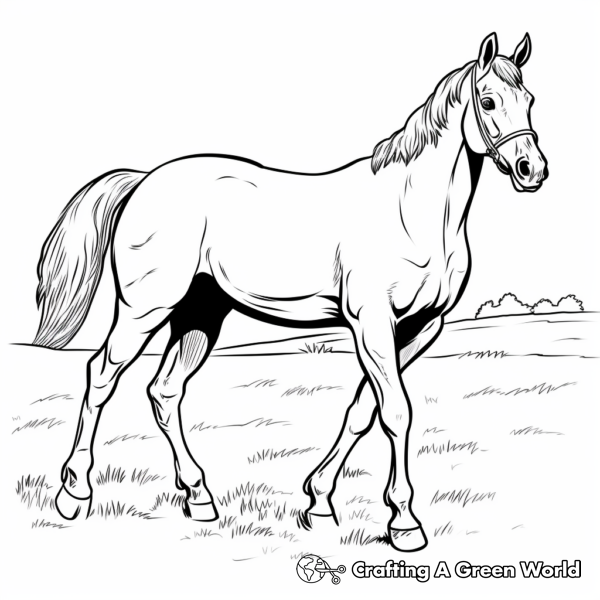 Arabian Horse Coloring Pages - Free &amp; Printable!