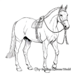 Arabian Horse with Traditional Tack Coloring Pages 4
