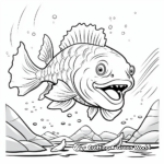 Arctic Cod in a Cold Water Scene Coloring Pages 1