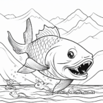 Arctic Cod in a Cold Water Scene Coloring Pages 2