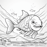 Arctic Cod in a Cold Water Scene Coloring Pages 3