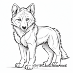 Arctic Grey Wolf Coloring Pages 1