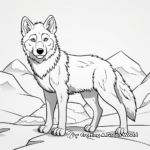 Arctic Grey Wolf Coloring Pages 3