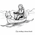 Arctic Sled Dog Coloring Pages 1