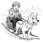 Arctic Sled Dog Coloring Pages 2