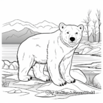 Arctic Wilderness: Polar Bear Coloring Pages 1