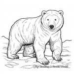 Arctic Wilderness: Polar Bear Coloring Pages 2