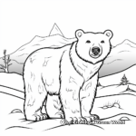 Arctic Wilderness: Polar Bear Coloring Pages 3