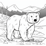 Arctic Wilderness: Polar Bear Coloring Pages 4
