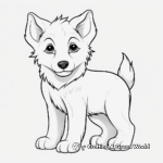Arctic Wolf Pup Coloring Pages 4