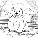 Arctic Zone Polar Bear Zoo Coloring Pages 3