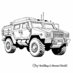 Armored Personnel Carrier Truck Coloring Pages 1
