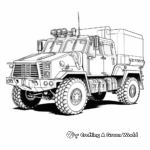 Armored Personnel Carrier Truck Coloring Pages 2