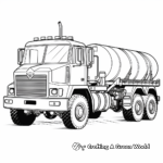 Army Fuel Truck Coloring Pages 2
