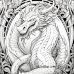 Art Nouveau Dragon Coloring Pages 3