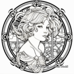 Art Nouveau Inspired Coloring Sheets 2