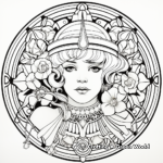 Art Nouveau Inspired Coloring Sheets 3