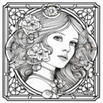 Art Nouveau Inspired Coloring Sheets 4
