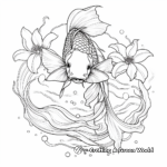 Art Nouveau Inspired Koi Fish Coloring Pages 3