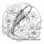 Art Nouveau Inspired Koi Fish Coloring Pages 4