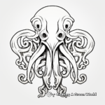 Art Nouveau Inspired Octopus Coloring Pages for Adults 1
