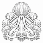 Art Nouveau Inspired Octopus Coloring Pages for Adults 2